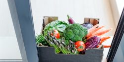 Vegetables box safe contactless delivery